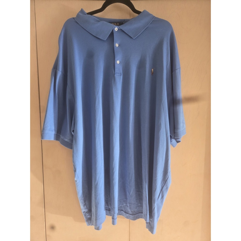 Polo Ralph Lauren Classic Fit Polo Shirt Men's 4XB Big Blue Short Sleeve Pony...